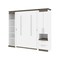 Bestar Orion 98W Full Murphy Bed with Narrow Storage Solutions (99W), White & Walnut Grey 116861-000017 - alternate 1